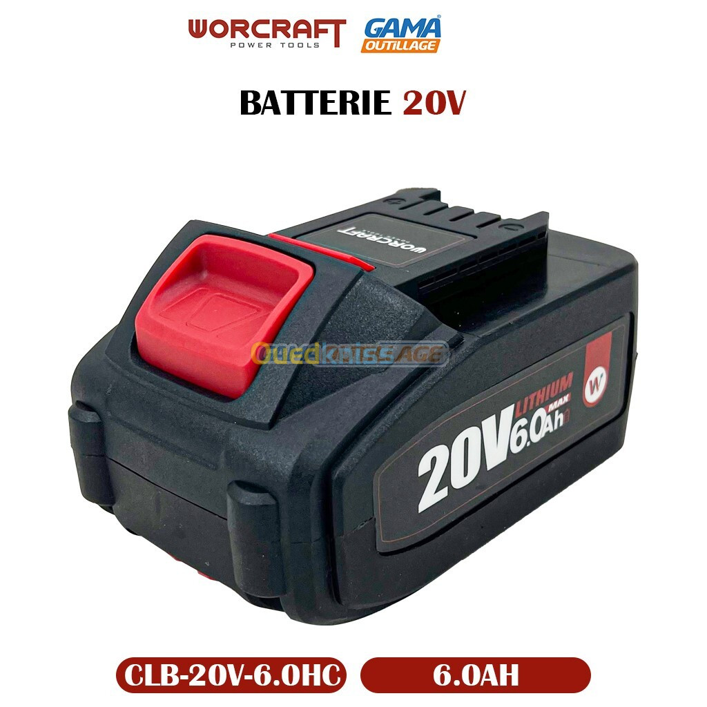 BATTERIE 20V 6.0AH WORCRAFT