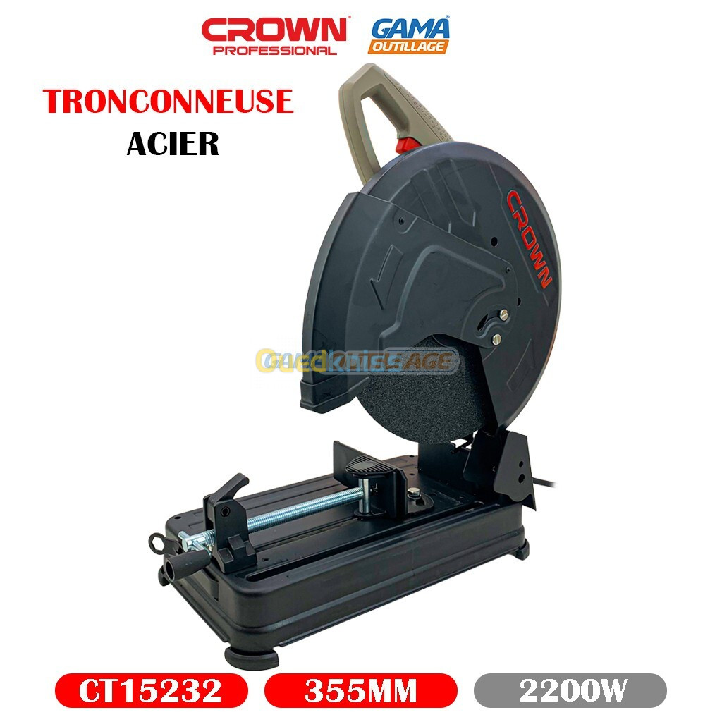 TRONCONNEUSE ACIER 355MM 2200W CROWN