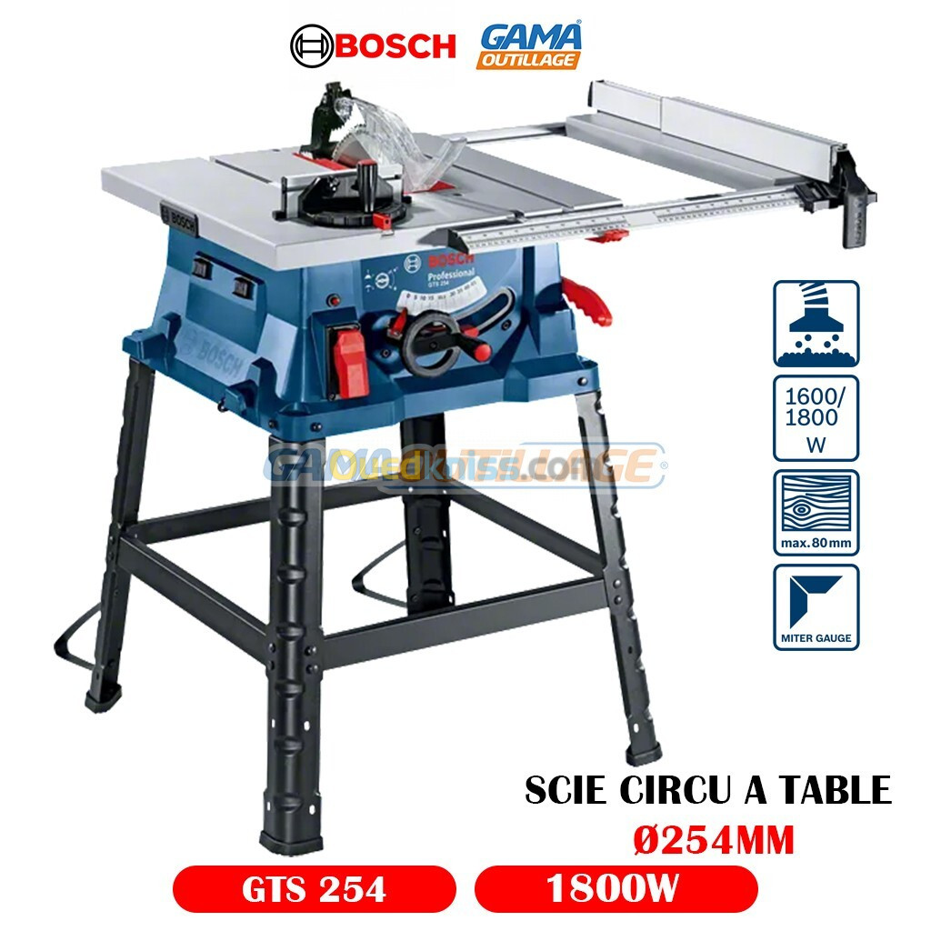 SCIE CIRCU A TABLE Ø254MM 1800W BOSCH