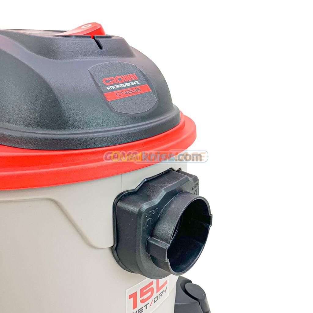 ASPIRATEUR 15LT CUVE PLASTIQUE 1000W CROWN