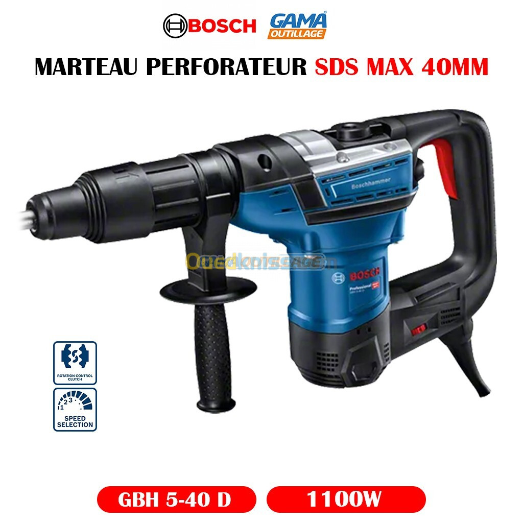 MARTEAU PERFORATEUR SDS MAX 40MM 1100W BOSCH