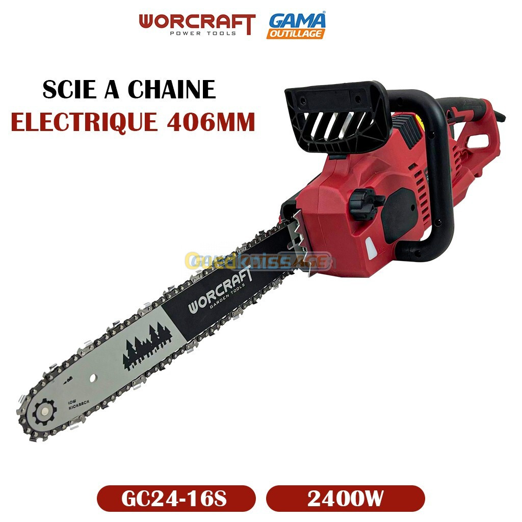 SCIE A CHAINE ELECTRIQUE 406MM 2400W WORCRAFT