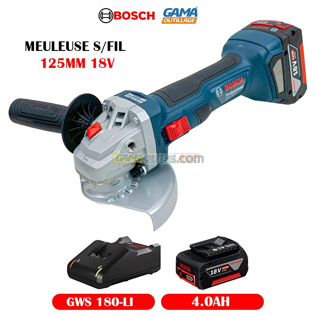 MEULEUSE S/FIL 125MM 18V 4.0AH BOSCH