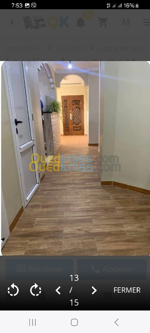 Location Appartement F3 Alger Cheraga