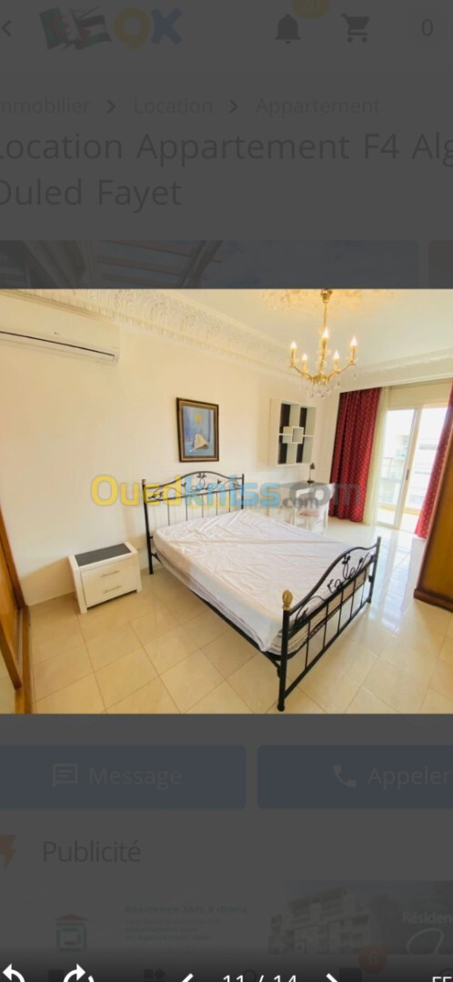 Location Appartement F4 Alger Ouled fayet