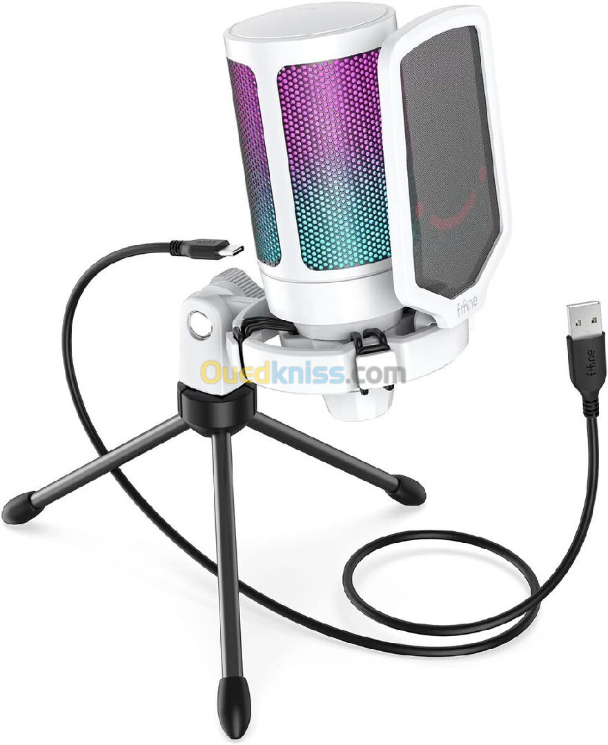 Fifine Ampligame A6V, USB Microphone RGB