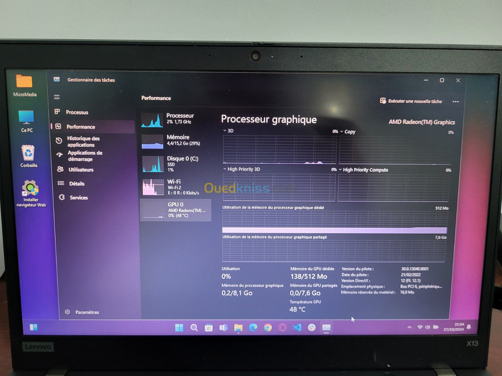 LENOVO THINKPAD X13 RYZEN 5 4650U 