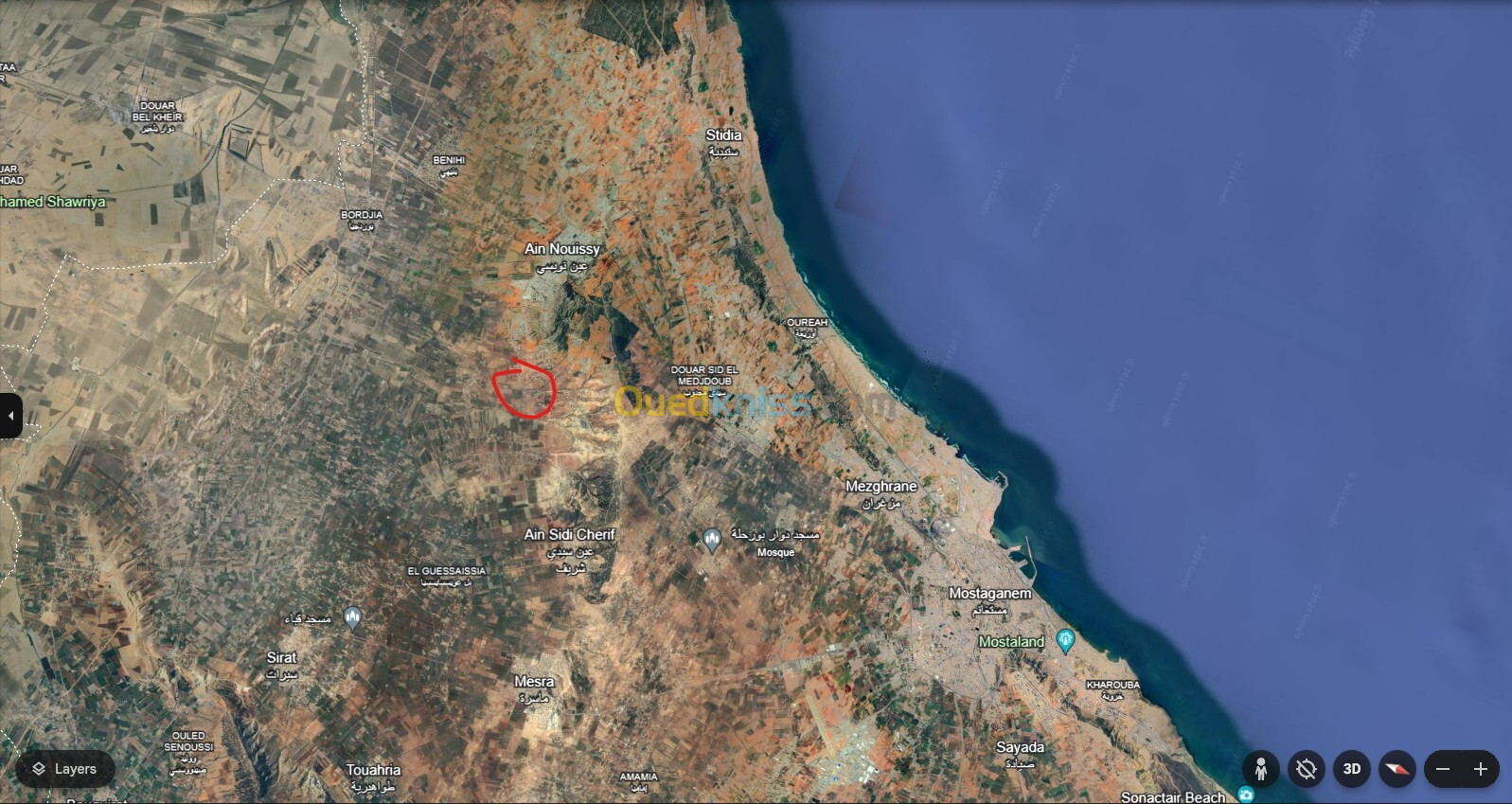 Vente Terrain Agricole Mostaganem Ain nouissi