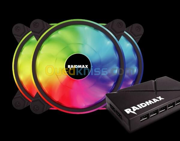 Raidmax NV-T120FBR3 120mm ARGB 3Pack Case Fan + Controller