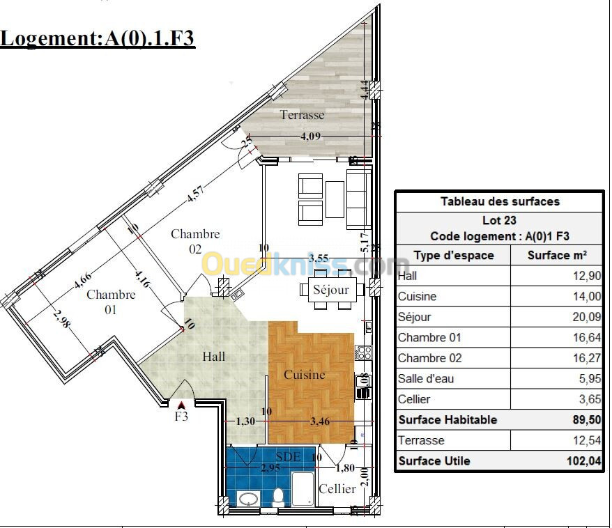 Vente Appartement F3 Béjaïa Bejaia