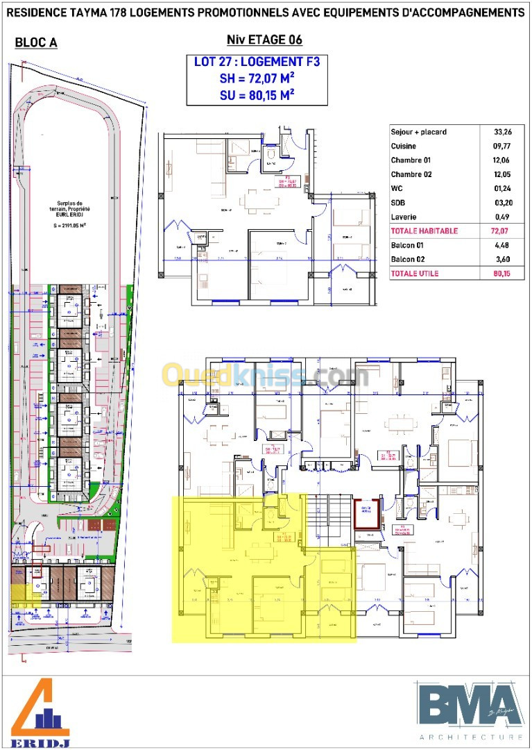 Vente Appartement F3 Bejaia Bejaia