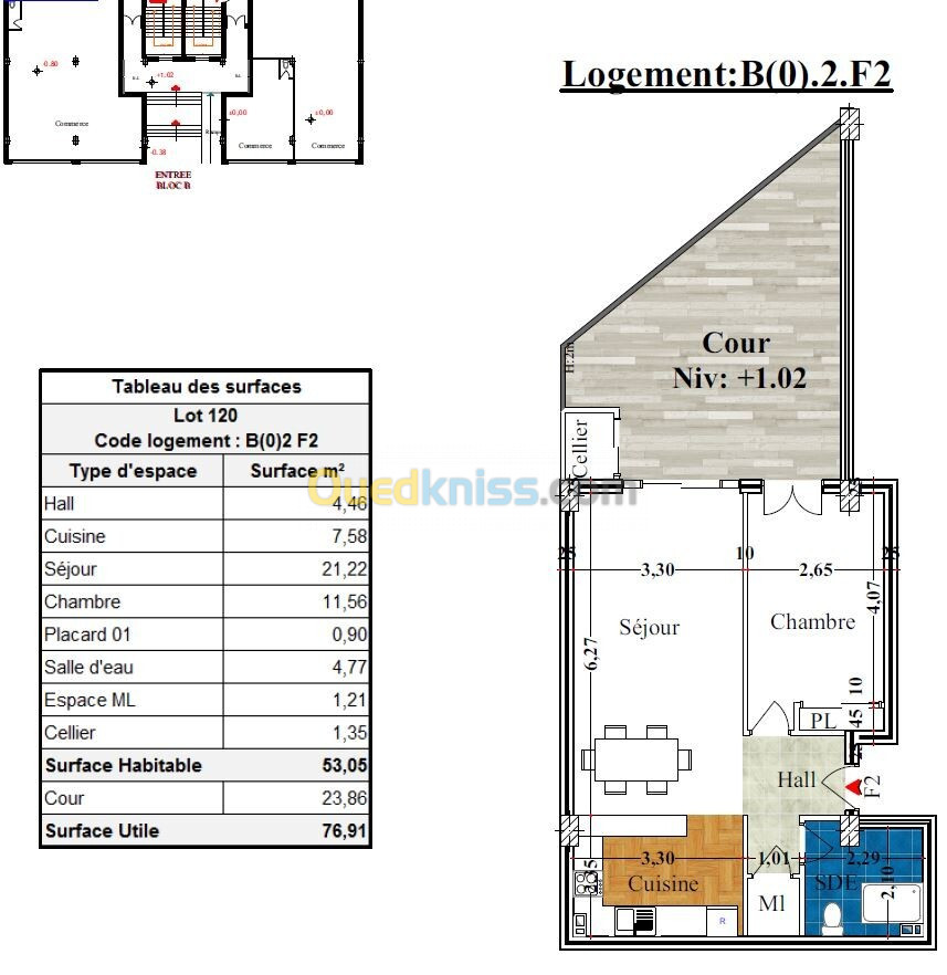 Vente Appartement F2 Béjaïa Bejaia