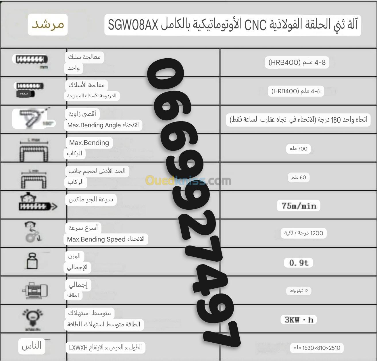 آلة اوتوماتيكية لتشكيل حديد البناء. cadreuse automatique