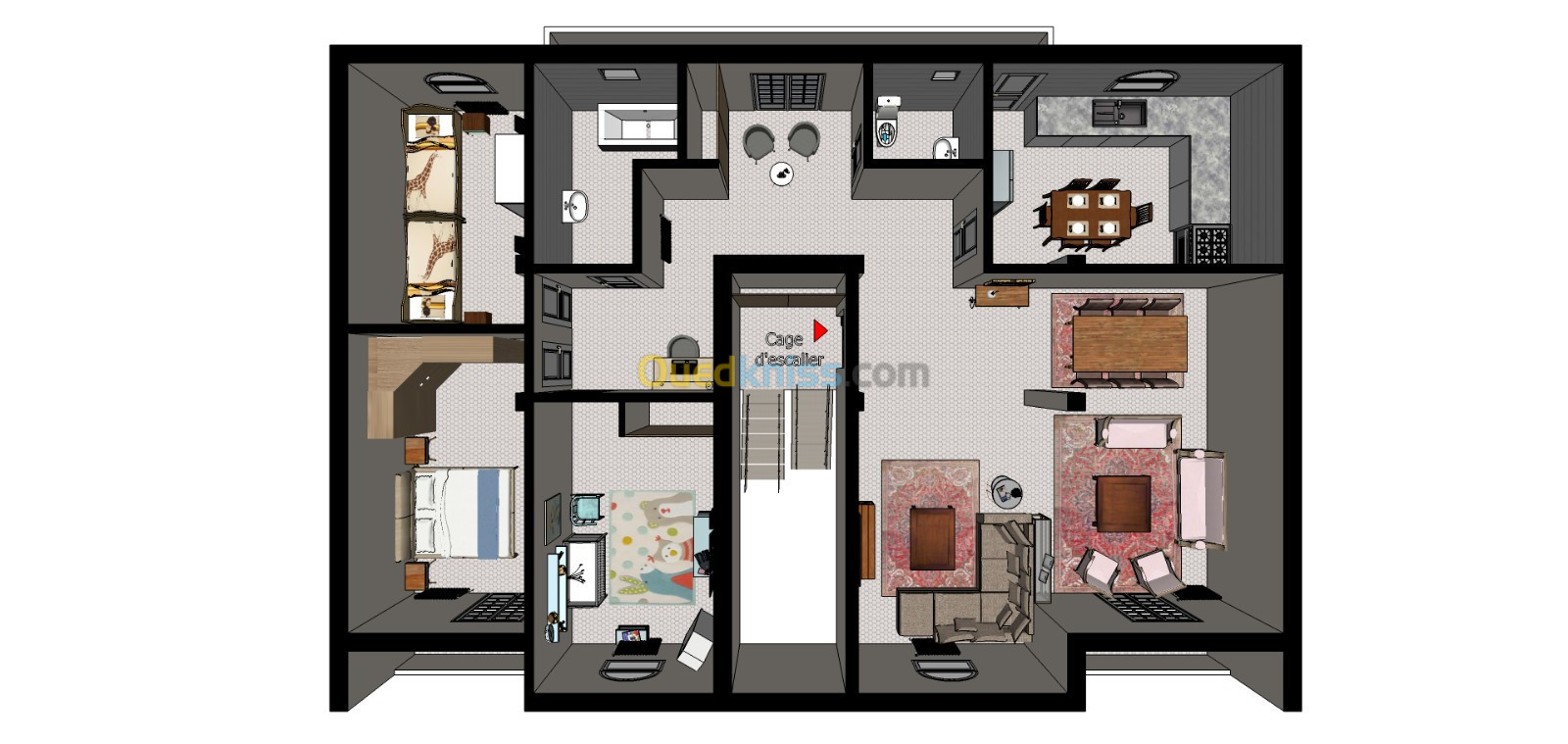 Location Appartement F4 Alger Cheraga