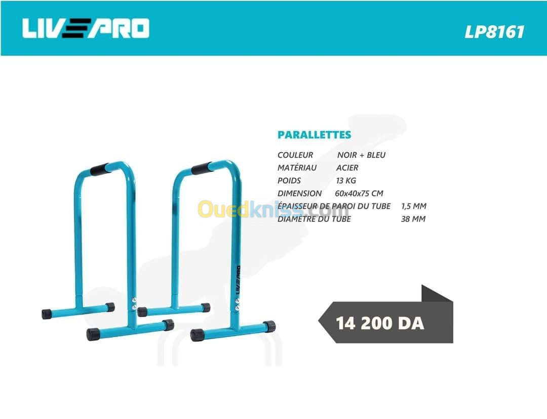 Station De Musculation Barres Dip Parallèles avec Barre de Largeur Ajustable