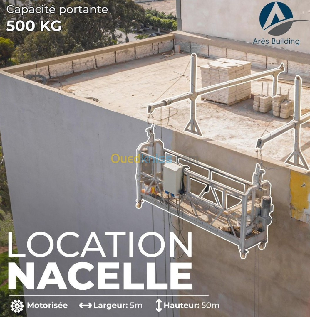 LOCATION ET MISE EN PLACE ECHAFAUDAGES, PLATEFORMES, NACELLES