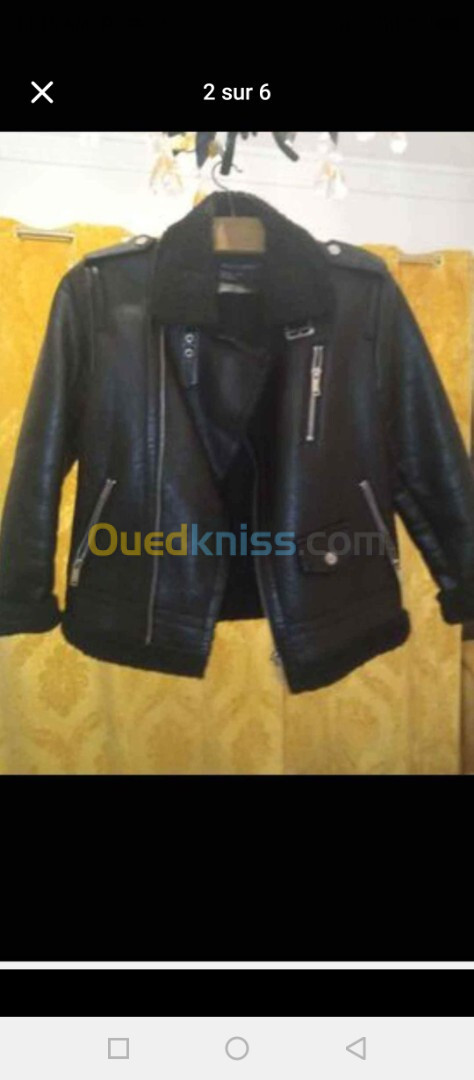 Veste noire Demi cuire 