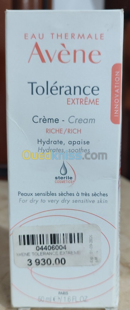 Crème Avène tolérance 