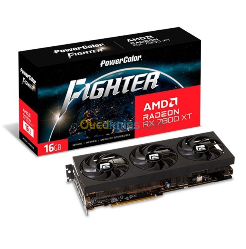 carte graphique PowerColor Fighter AMD Radeon RX 7800 XT 16GB GDDR6 sous blister