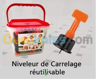 Boit 50pcs niveleure de carrelage réutilisable 