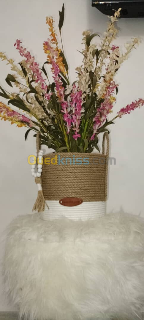 Cache pot en corde de jute 