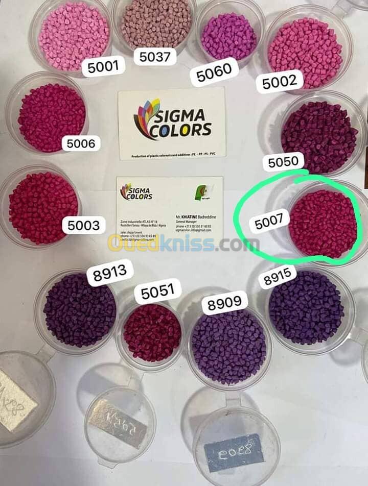 Les colorants de plastique 