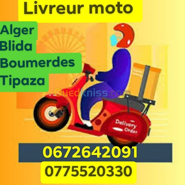 Livreur avec moto 