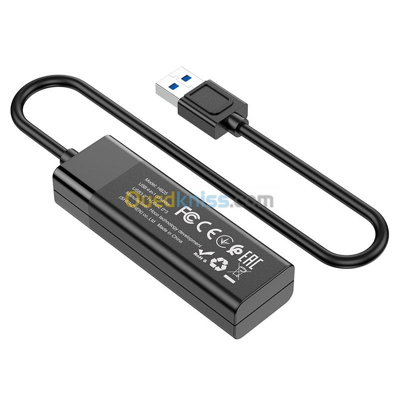 Concentrateur USB 4-en-1 "HB25 Easy mix" USB vers USB3.0+USB2.0*3