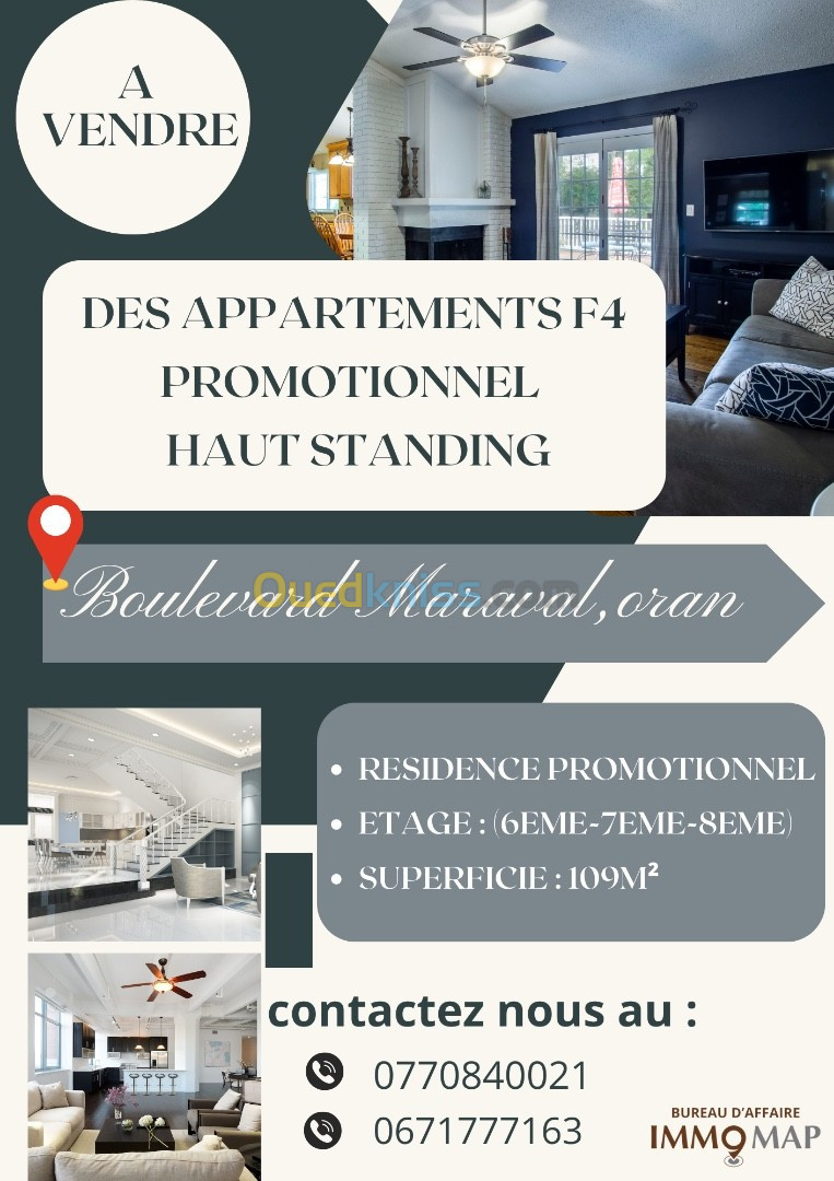 Vente Appartement F4 Oran Oran