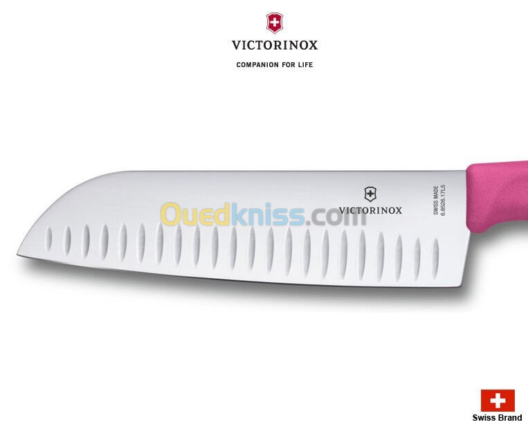 Couteau Santoku Swiss Classic, lame alvéolée victorinox