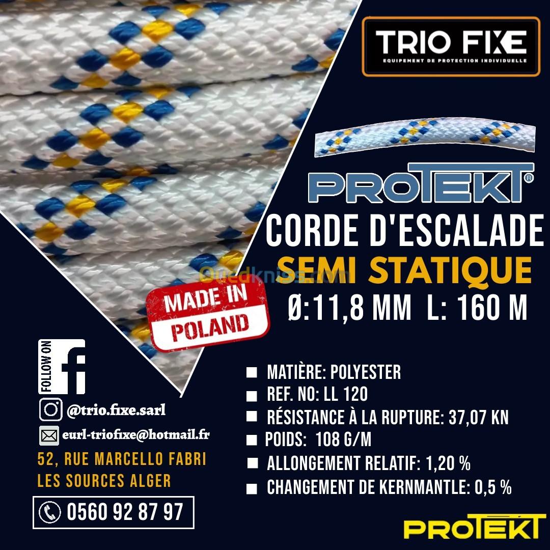 corde semi statique PROTEKT POLOGNE 10.5 MM ET 11.8 MM