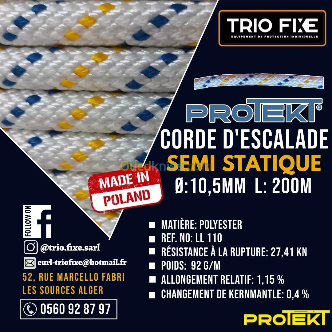 corde semi statique PROTEKT POLOGNE 10.5 MM ET 11.8 MM