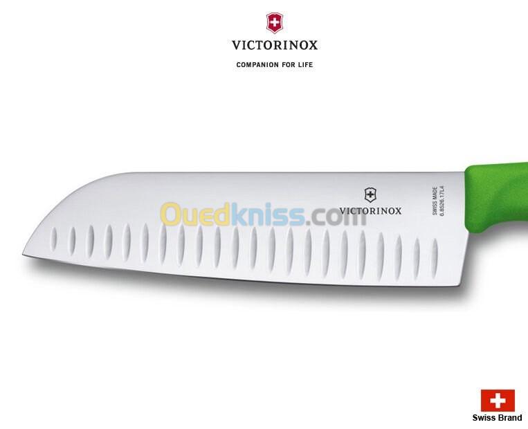 Couteau Santoku Swiss Classic, lame alvéolée victorinox