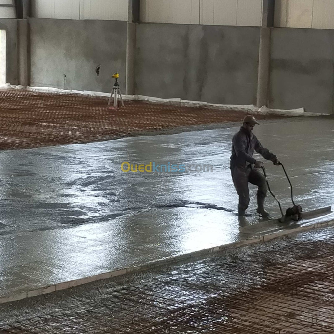 DALLAGE INDUSTRIEL ,RESINE EPOXY , BETON CIRE