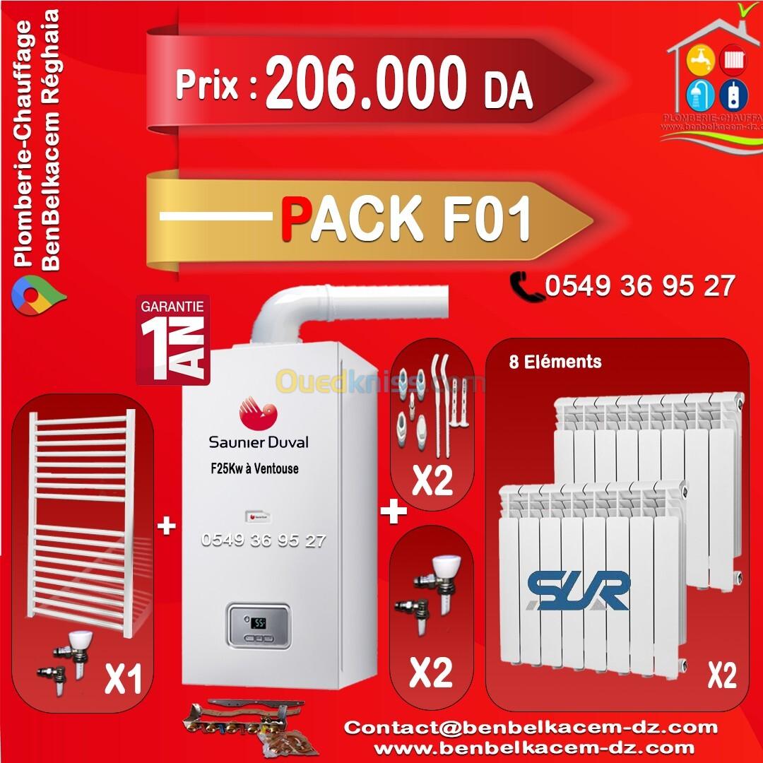 Pack Chaudiere Saunier duval F25kw avec Radiateur PACK F01/F02/F03/F04/F05/F06/F07