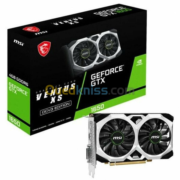  CARTE GRAPHIQUE MSI GTX 1650 MSI VENTUS XS OC 04GO TVD OCV3 EDITION