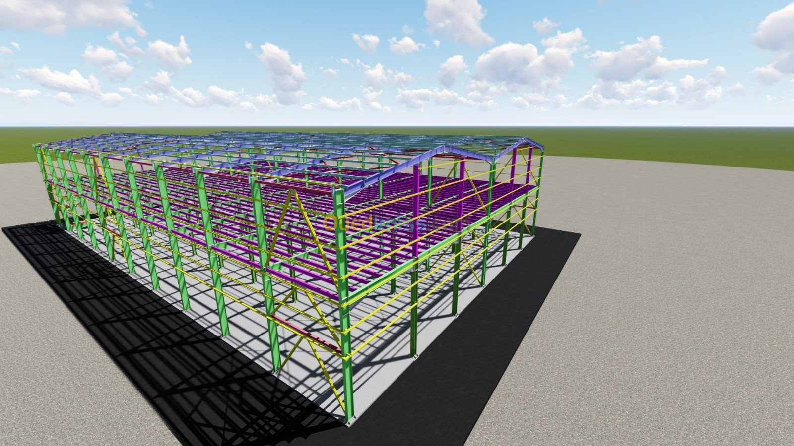 INGENIEUR  CHARPENTE METALLIQUE (ETUDE/  DESSIN)  HANGAR / BATIMENT  / STADE  PLAN 2d/3d