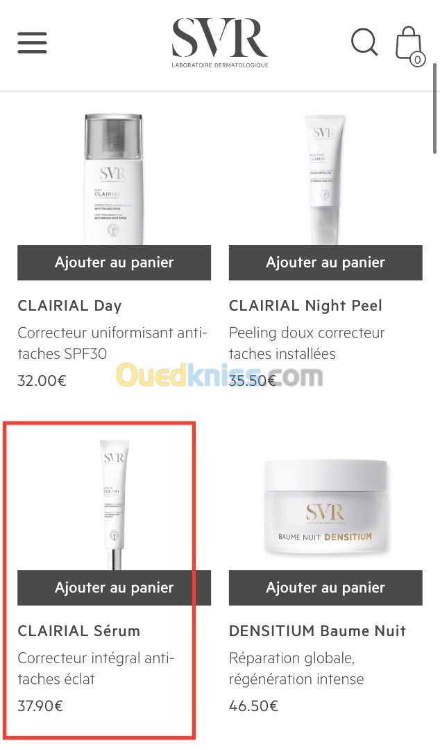 Crème Visage SVR Laboratoire.