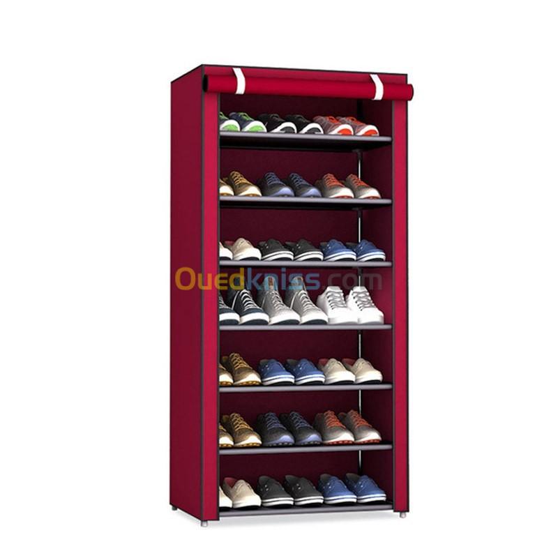 Armoire Chaussures 7 niveaux étagères 21 paires ou plus très pratique pour Salon, 