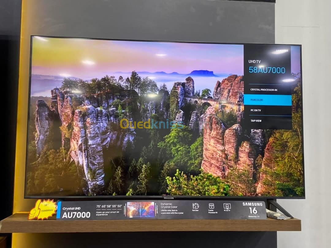 TV samsung smart 4k 55" 58" 65" au7000 / cu7000