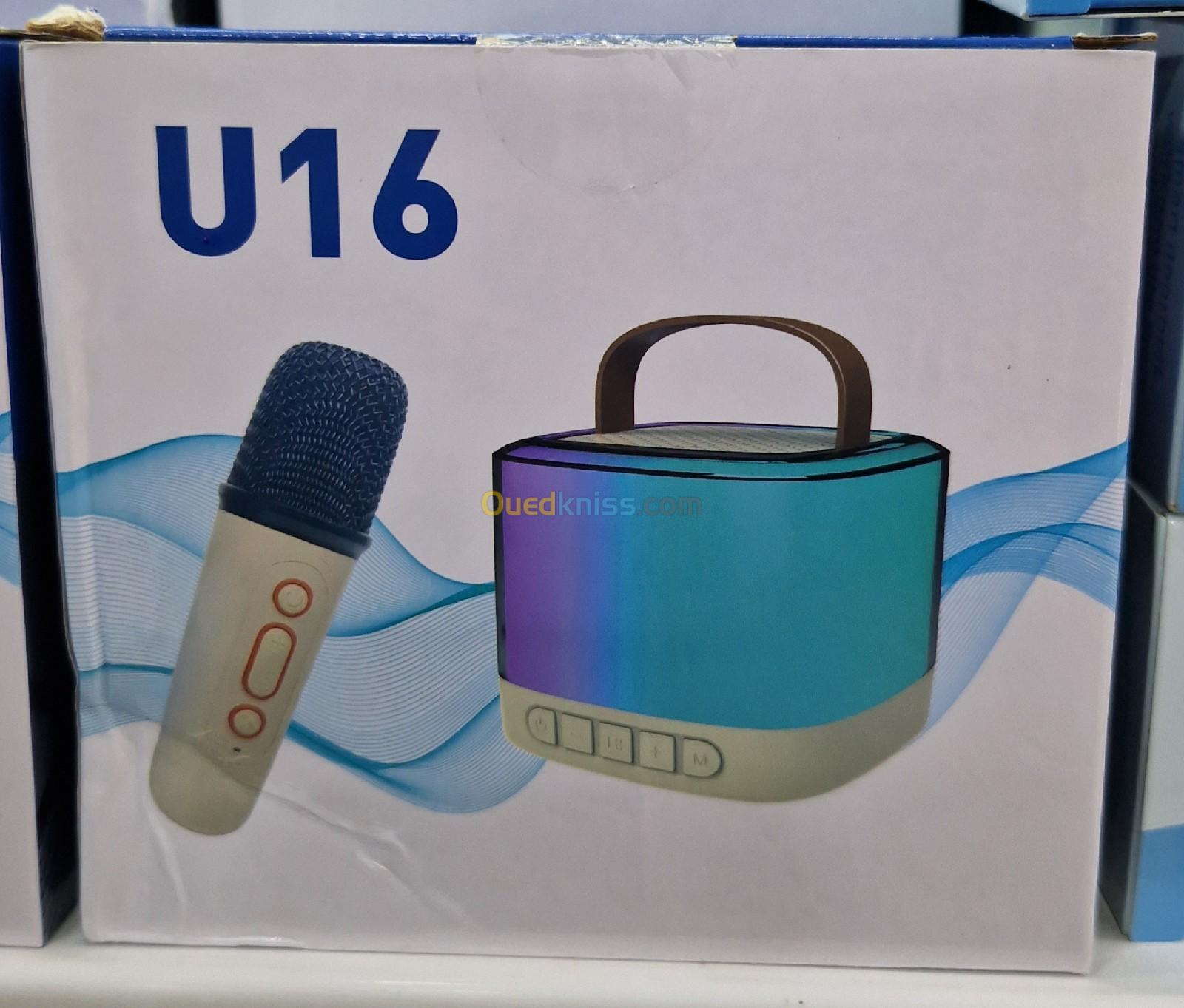 Microphone karaoké U16 sans fil multifonctionnel haut-parleur Bluetooth