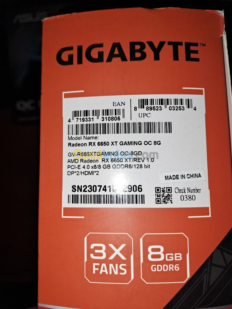 Gigabyte Radeon RX 6650 XT GAMING OC 8G