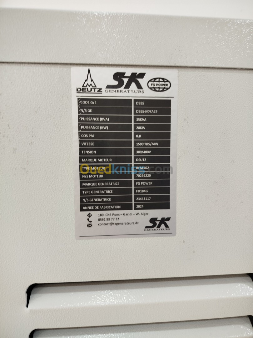 GROUPE ELECTROGENE 25 KVA /35 KVA DEUTZ