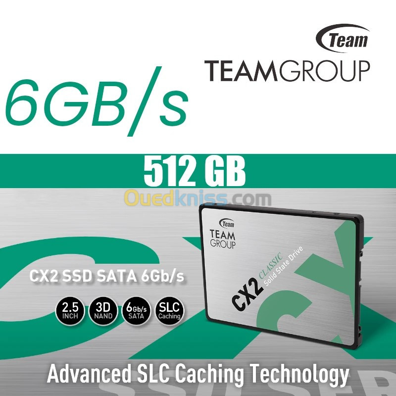 SSD SATA 512 GB 2.5'' TEAMGROUP CX2