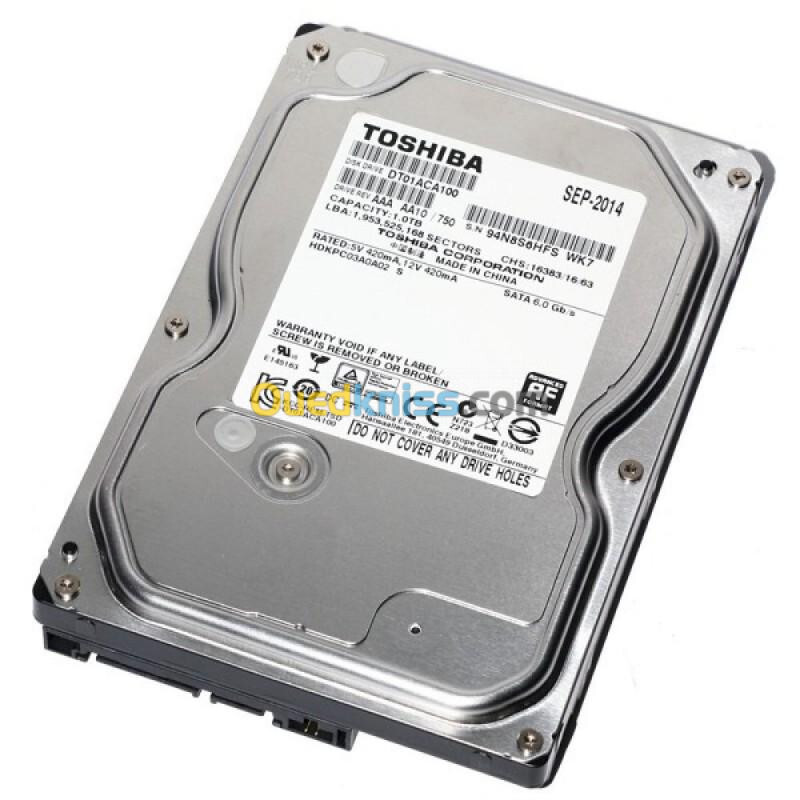 DISQUE DUR SATA 3.5 WESTERN DIGITAL/SEGATE/TOSHIBA HDD 1000 GB (1TB) NEW