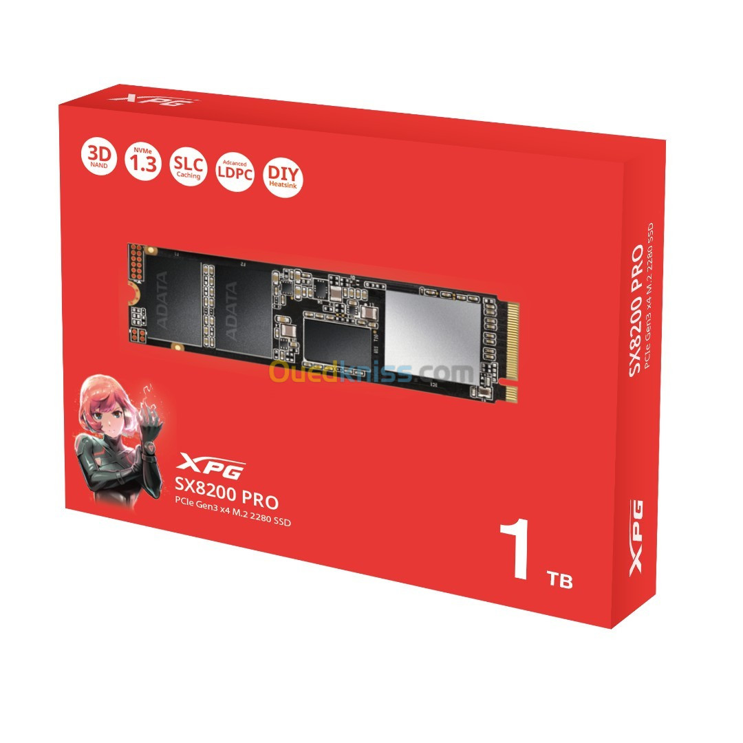 SSD M.2 2280 PCIe Gen3x4 XPG SX8200 Pro 1TB 3500 Mo/s