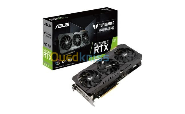 CARTE GRAPHIQUE ASUS TUF RTX 3070TI OC 8G GDDR6X USED 10/10