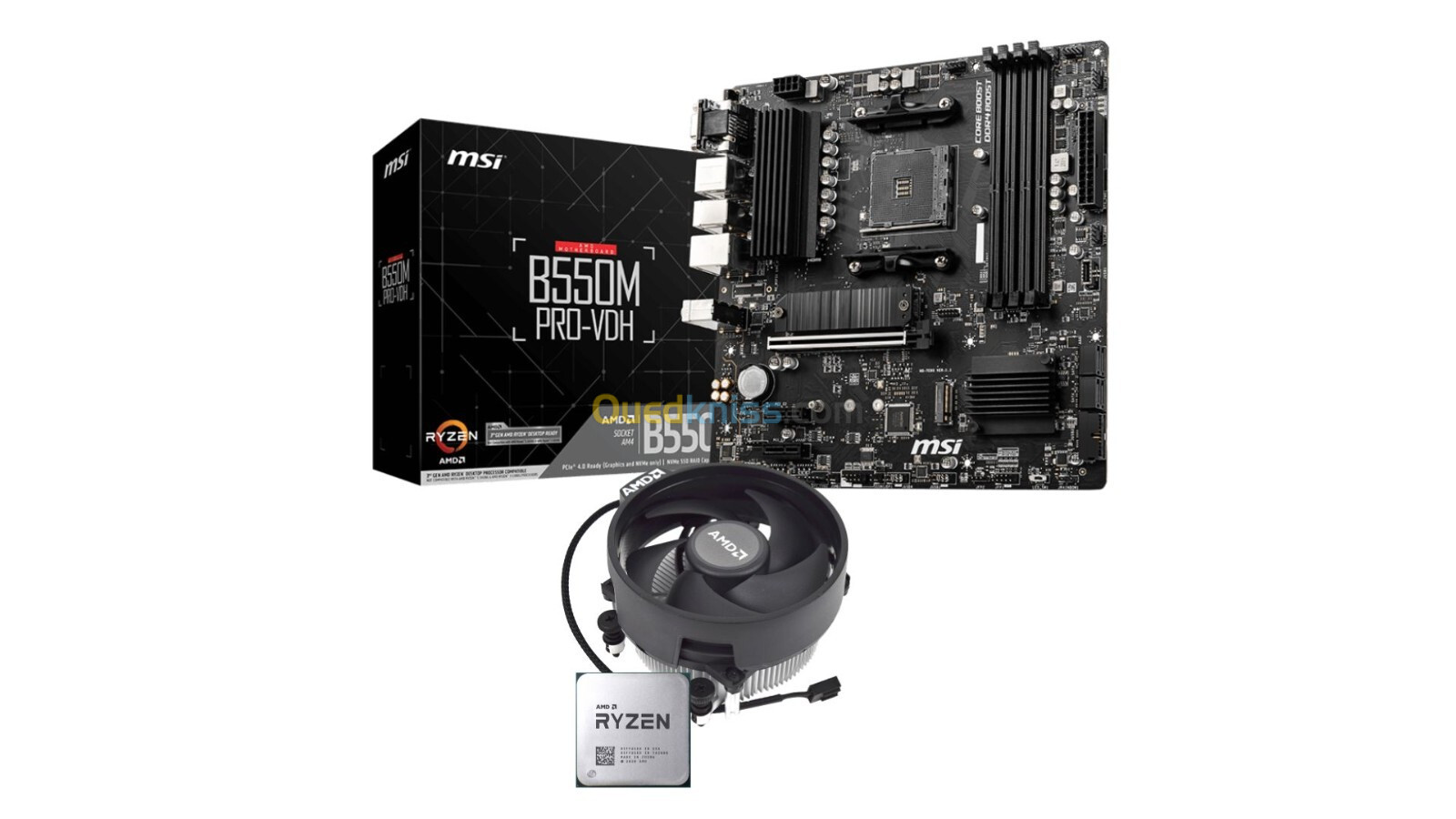 BUNDLE CARTE MERE MSI B550M PRO VDH + CPU RYZEN 5 5600X