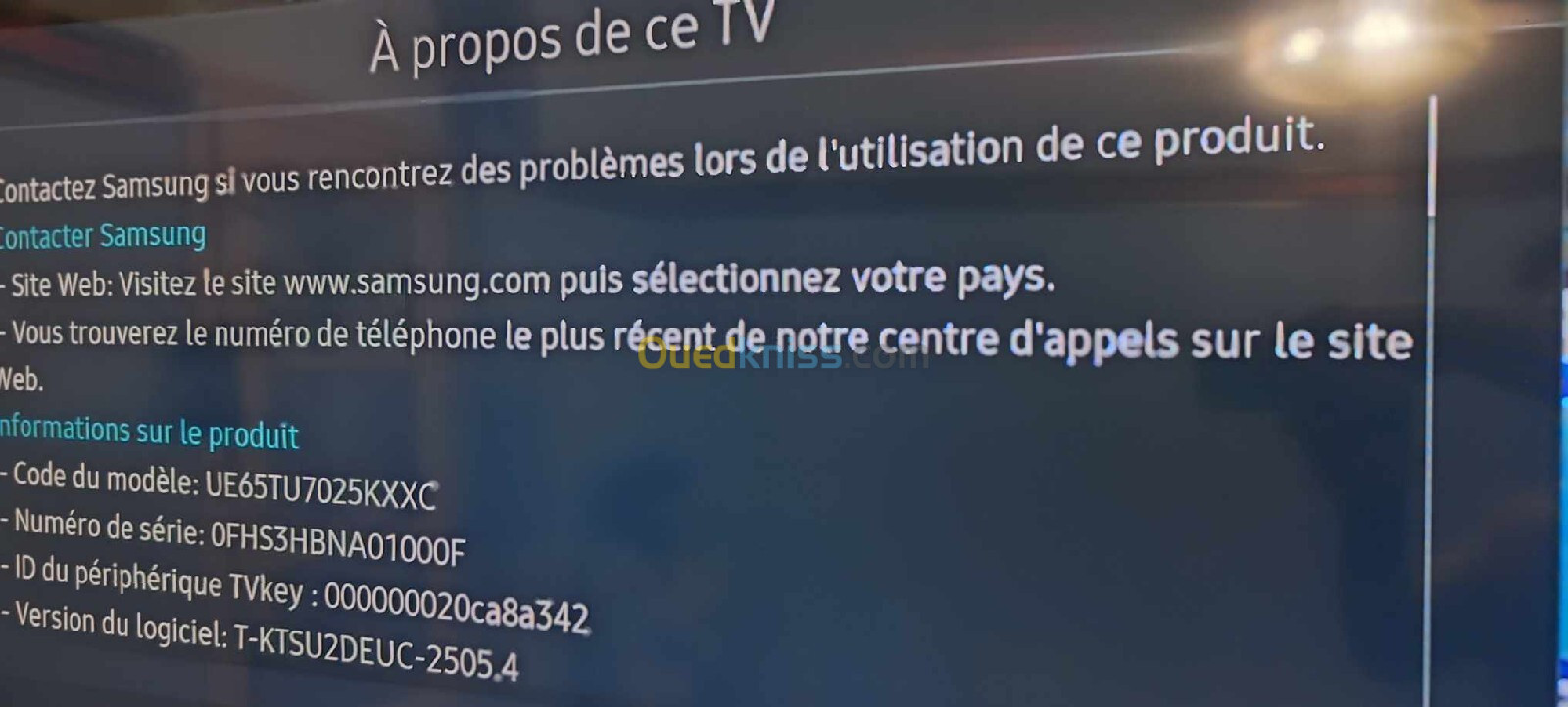 Tv Samsung 65 européenne 