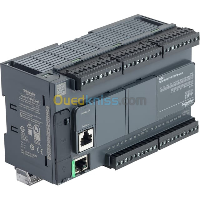 Schneider Electric - Modicon M221, controleur 40E-S PNP, port Ethernet+serie, 24VCC